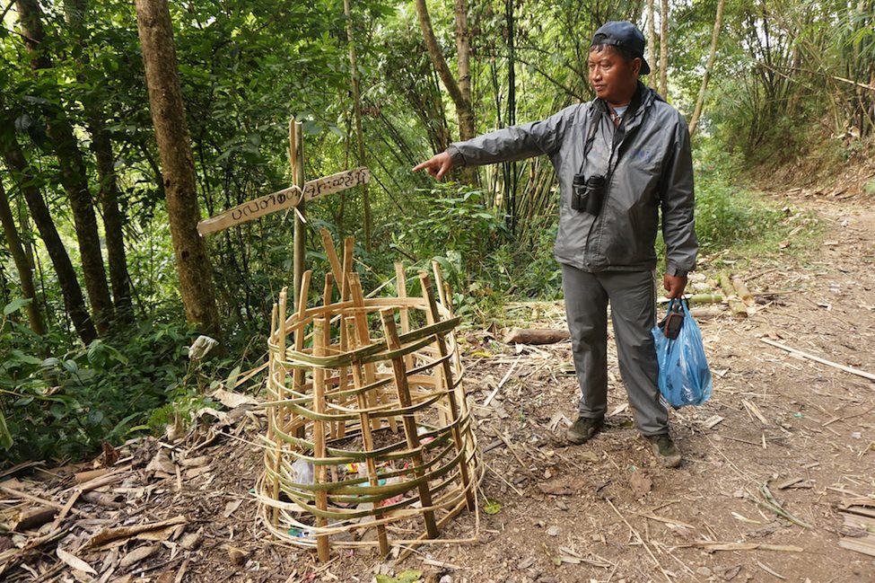Bamboo Trashcan
