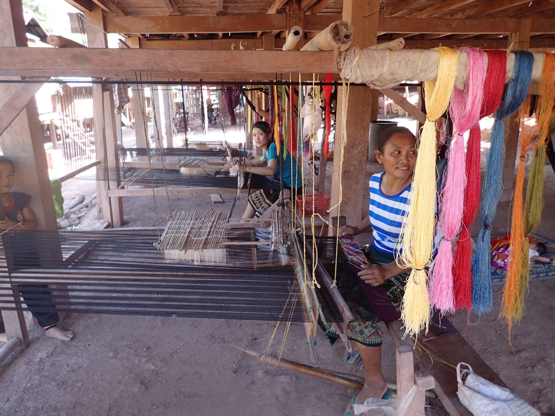 Lao weavers