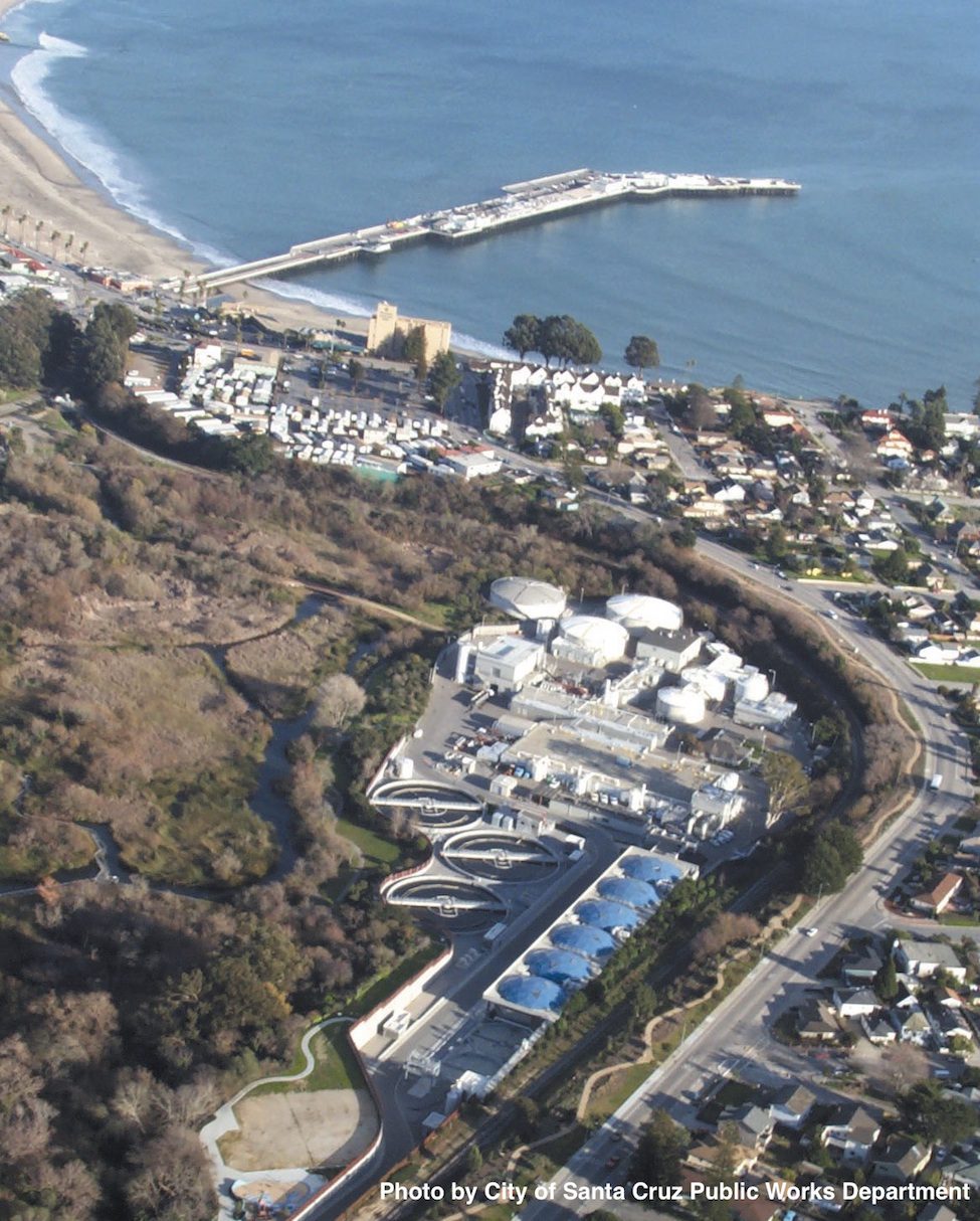 Aerial view of Waste Water Treatment Facility