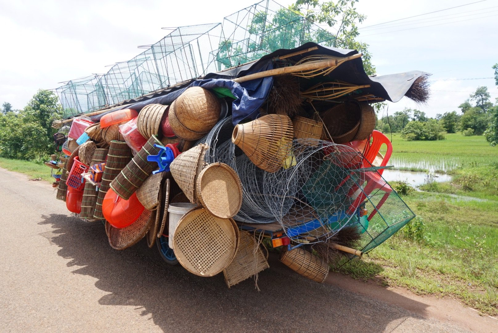 Fish trap van in Cambodia