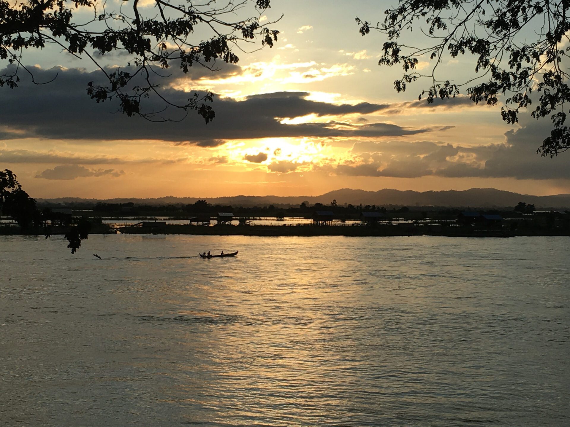 Sunset on the Ayeyarwady River Myanmar