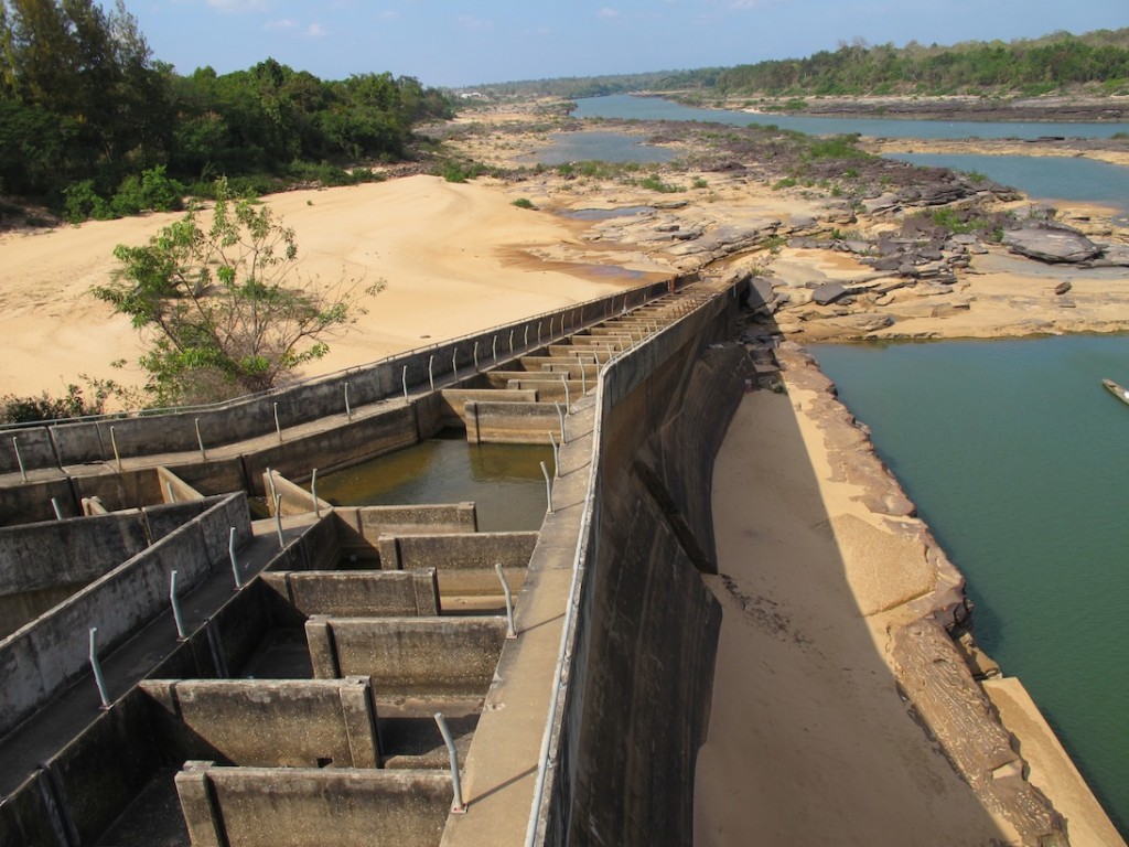 The Pak Moun Dam fishway, which has been criticized as ineffective